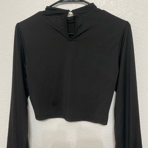 Black Long sleeve crop top